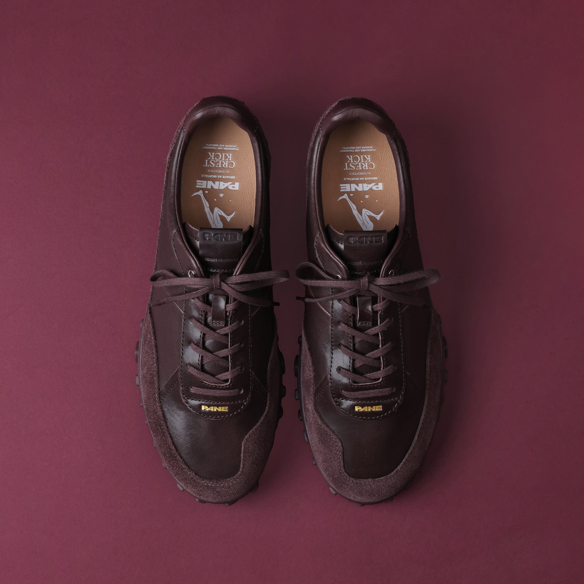 Pane Crest Kick Men’s Shoes - Mahogany